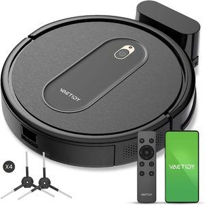 Vactidy Robot Vacuum with 2000Pa Suction Power, 2.4GHz WiFi/App/Alexa/Siri